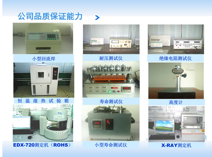 公司品质保证能力 公司品质保证能力