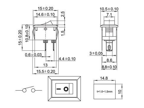 10*15船型开关