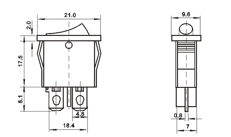 翘板船型开关