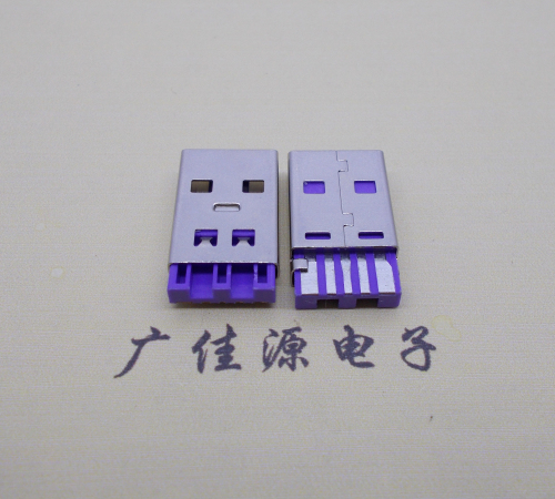 usb A公紫色胶芯